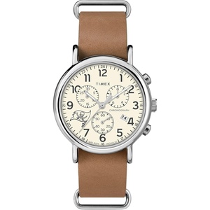 Timex Tribute Men’s NFL Weekender Chrono 40mm Quartz Leather Strap(Tampa Bay Buccaneers)