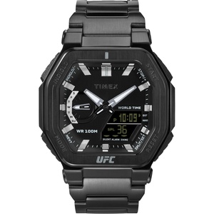 Timex UFC Men’s Colossus 45mm Watch(Black/Black/Black/White)