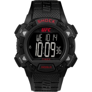 Timex UFC Men’s Core Shock 45mm Watch(Black/Digital/Black)