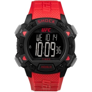 Timex UFC Men’s Core Shock 45mm Watch(Red/Digital/Black)