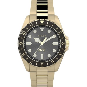 Timex UFC Men’s Debut 42mm Watch(Gold-Tone/Black/Gold-Tone)