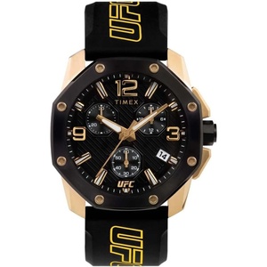 Timex UFC Men’s Icon 45mm Watch(Black/Gold-Tone)