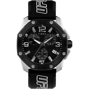 Timex UFC Men’s Icon 45mm Watch(Black/Silver-Tone)