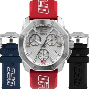 Timex UFC Men’s Icon 45mm Watch(Red/Black/Silver-Tone)