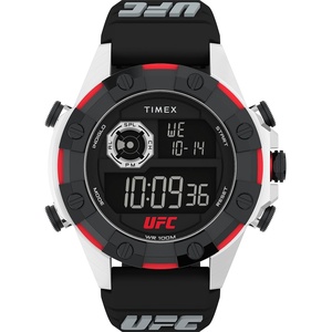 Timex UFC Men’s Kick 49mm Watch(Black/Digital/Silver-Tone)