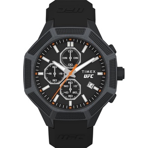 Timex UFC Men’s King 45mm Watch(Black/Black/Black)