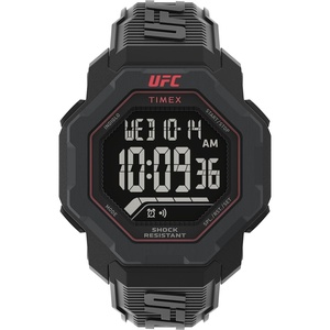 Timex UFC Men’s Knockout 48mm Watch(Black/Digital/Black/Red)