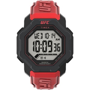 Timex UFC Men’s Knockout 48mm Watch(Red/Digital/Black)