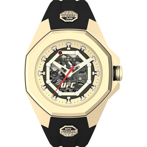 Timex UFC Men’s Pro 44mm Watch(Black/Gold-Tone/Gold-Tone)