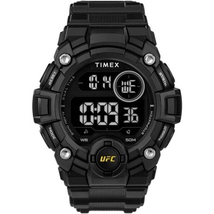 Timex UFC Men’s Rematch 50mm Watch(Black/Silver-Tone)