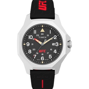 Timex UFC Men’s Reveal 41mm Watch(Black/Black/Silver-Tone)