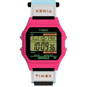 Timex Unisex Classical Digital 36mm Watch(Blue/Pink/Digital)
