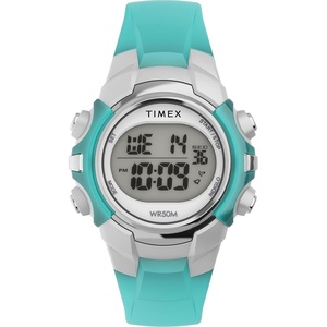 Timex Unisex Digital 33mm Watch(Blue/Silver-Tone/Digital)