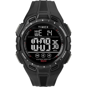 Timex Unisex Digital 43mm Watch(Black/Black/Black Digital)