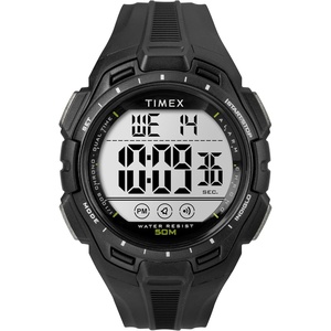 Timex Unisex Digital 43mm Watch(Black/Black/White Digital)