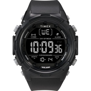 Timex Unisex Digital 50mm Watch(Black/Black/ Black Digital)