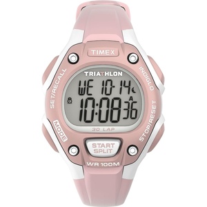 Timex Unisex Ironman Triathlon Classic 30 34mm Watch(Pink/Digital Gray/Pink)
