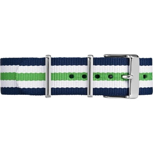 Timex Watch Bands TW7C06900GZ 20mm Double-Layered Nylon Strap Nylon Multi-Color Watch Strap(Blue/White/Green Nylon)