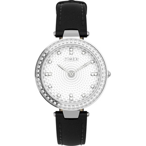 Timex Women’s Adorn 32mm Watch(Black/Silver-Tone/Silver-Tone)