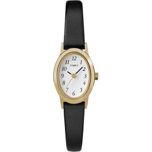 Timex Women’s Cavatina Watch – TPearl Dial Gold-Tone Case(Black/Gold-Tone)