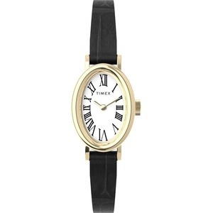Timex Women’s Cavatina Watch – TPearl Dial Gold-Tone Case(Black/Gold-Tone/White)