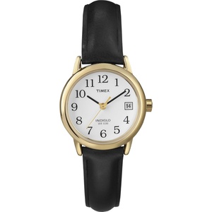 Timex Women’s Easy Reader Watch(Black/Gold-Tone/White/25mm)