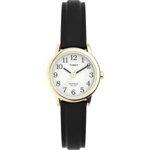 Timex Women’s Easy Reader Watch(Black/Gold-Tone/White/A/25mm)