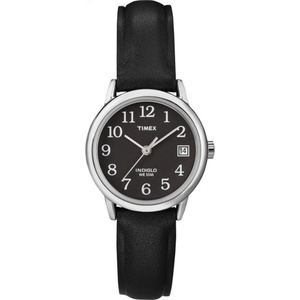 Timex Women’s Easy Reader Watch(Black/Silver-Tone/Black/25mm)