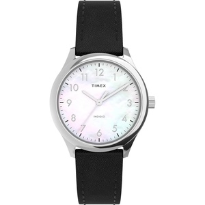 Timex Women’s Easy Reader Watch(Black/Silver-Tone/Mother of Pearl/32mm)