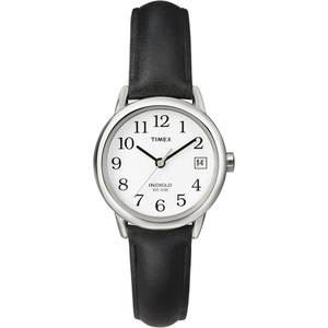 Timex Women’s Easy Reader Watch(Black/Silver-Tone/White/25mm)