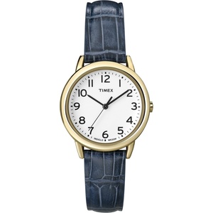 Timex Women’s Easy Reader Watch(Blue/Gold-Tone/White/30mm)