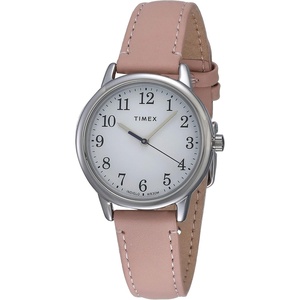 Timex Women’s Easy Reader Watch(Pink/Silver-Tone/White/30mm)