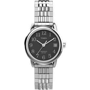 Timex Women’s Easy Reader Watch(Silver-Tone/Silver-Tone/Black/25mm)