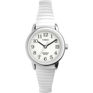 Timex Women’s Easy Reader Watch(Stainless Steel/Silver-Tone/White/25mm)