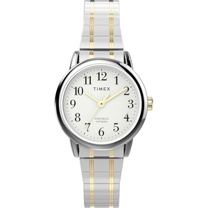 Timex Women’s Easy Reader Watch(Two-Tone/Silver-Tone/White/25mm)