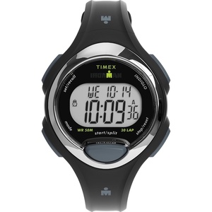 Timex Women’s Ironman Triathlon E30 34mm Watch(Black/Digital/Black/Silver-Tone)