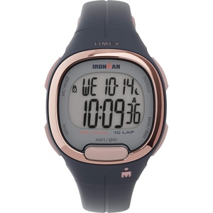 Timex Women’s Ironman Triathlon Transit 33mm Resin Strap Watch(Blue/Rose Gold-Tone)
