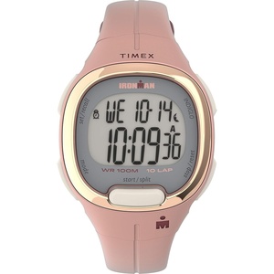 Timex Women’s Ironman Triathlon Transit 33mm Resin Strap Watch(Pink/Rose Gold-Tone)