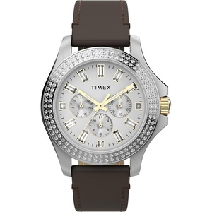 Timex Women’s Kaia 40mm Watch(Brown/Two-Tone/Silver-Tone)