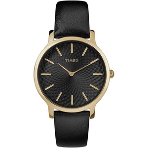 Timex Women’s Metropolitan 34mm Dress Watch(Black/Gold-Tone)