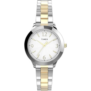 Timex Women’s Premium Dress 32mm Watch(Two-Tone/Silver-Tone/Silver-Tone)