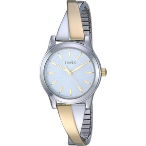 Timex Women’s Stretch Bangle Crisscross 25mm Watch(Two-Tone)