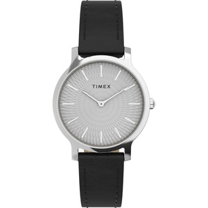 Timex Women’s Transcend 34mm Watch(Black/Silver-Tone/Silver-Tone)