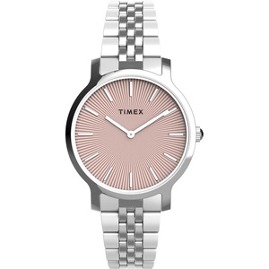 Timex Women’s Transcend 34mm Watch(Stainless Steel/Pink/Silver-Tone)