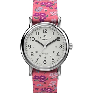 Timex Women’s Weekender 31mm Watch(Pink/White/Silver-Tone)