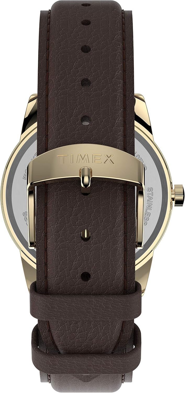 image:imageTimex Easy Reader Leather Strap 38mm WatchBrownGoldTone