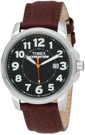 image:imageTimex Expedition Metal Field 40mm Mens Analog Watch Luminous Hands 24 Hour Time Quick Date Function Rugged Outdoor Watch 50M Water ResistanceBrownBlack