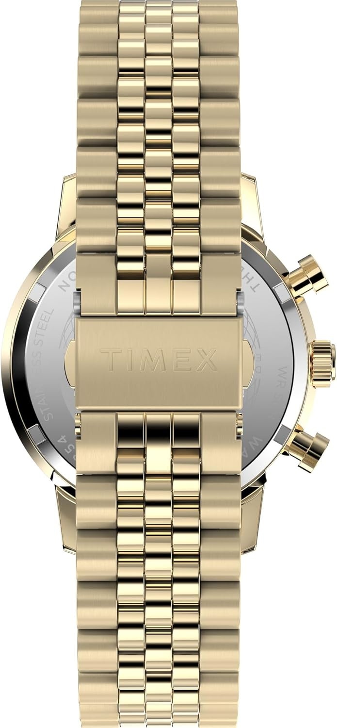 image:imageTimex Marlin Chronograph Tachymeter 40mm Mens Analog Watch Retro Design 50M Water ResistanceGoldToneGoldToneBlack