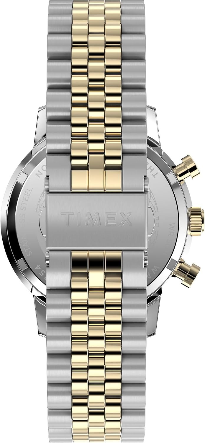 image:imageTimex Marlin Chronograph Tachymeter 40mm Mens Analog Watch Retro Design 50M Water ResistanceTwoToneTwoToneGreen