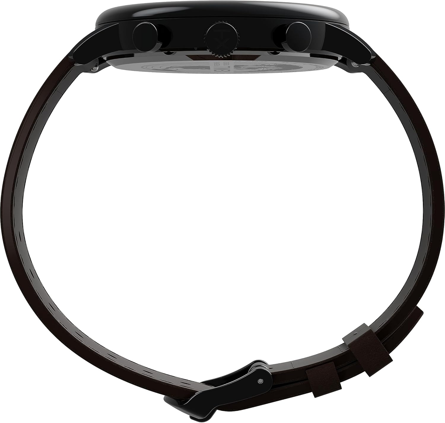 image:imageTimex Mens Chicago 45mm Watch Brown Bracelet Black Dial Black Case